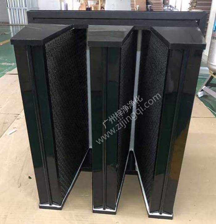 組合式活性炭過濾器主要采用的顆粒狀活性炭,如椰殼活性炭、柱狀活性炭等，均勻灌注并封存在特定的蜂窩狀基材內